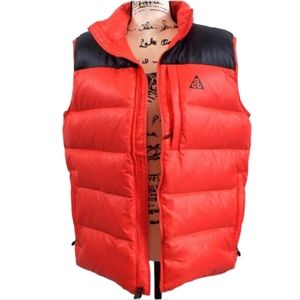 Men's Red Puffer Vest